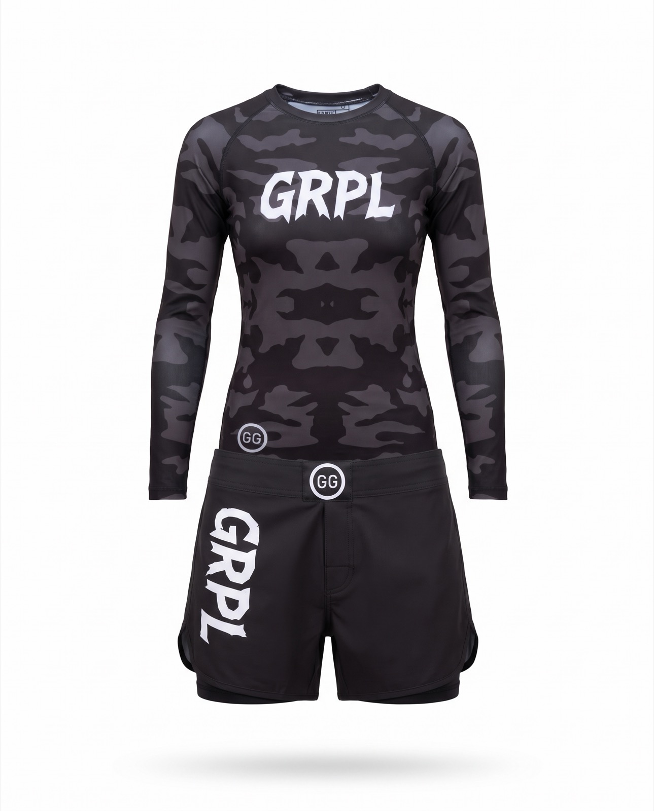 Women's Long Sleeve Set (Rash guard + shorts), front