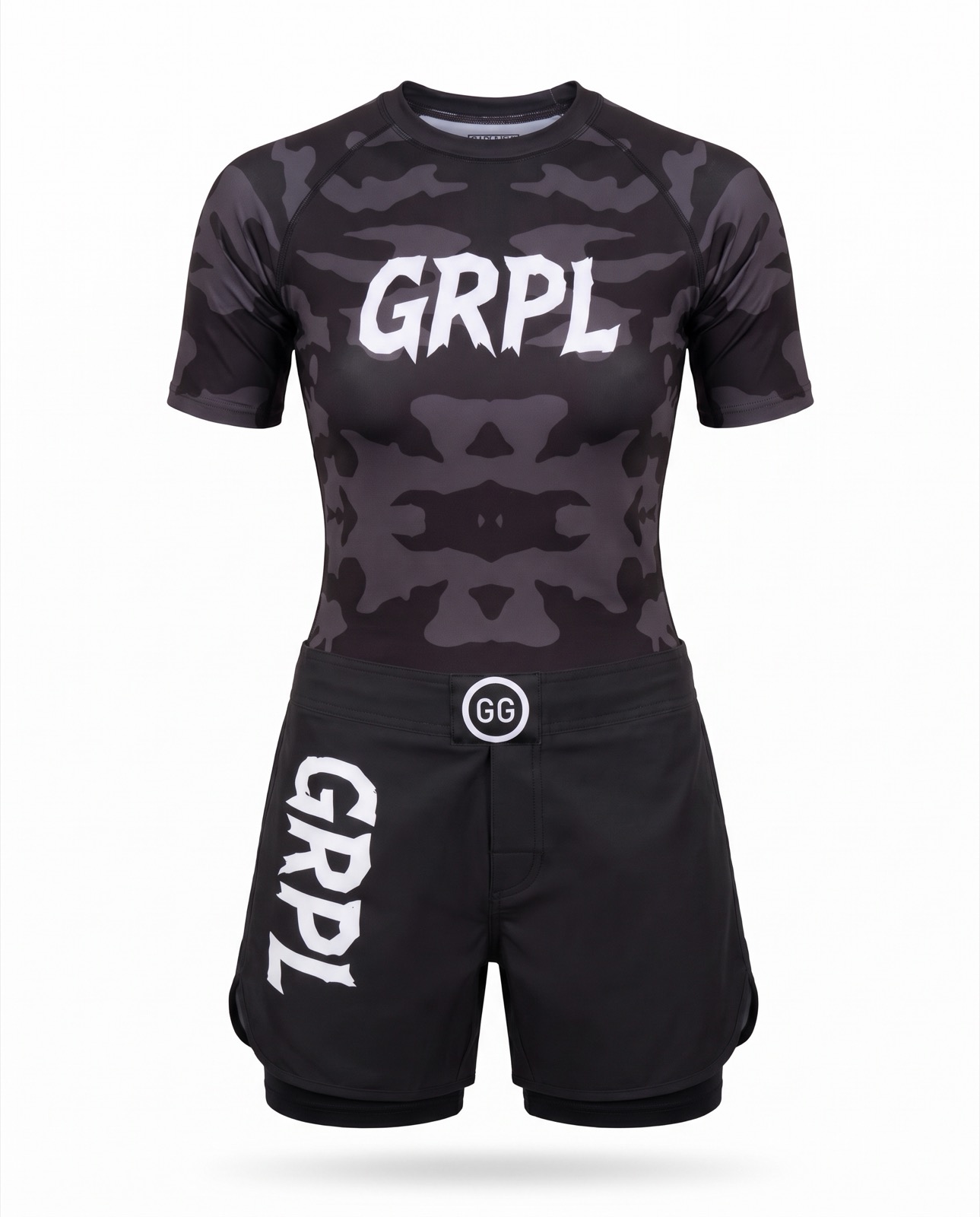 Women's Short Sleeve Set (Rash guard + shorts), front